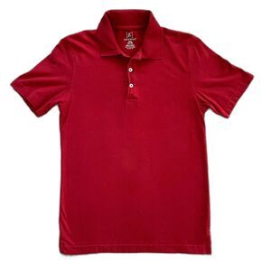 George Mens Red Polo Short Sleeve Casual Preppy Casual Cotton Tee Golf Size S